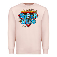 Pale Pink my dad is my super hero Premium Sweatshirt - AdoDesignShop