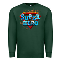 Sports Green my dad is my super hero Premium Sweatshirt - AdoDesignShop