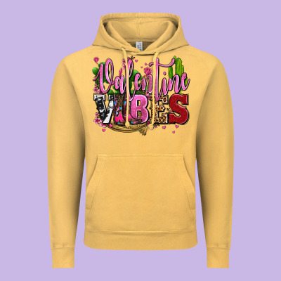 Valentine Vibes With Cowgirl Boots Olivia Vintage Hoodie Designed By Oliviacreatesart