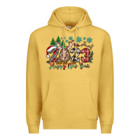 Antique Gold 2023 Happy New Year Premium Hoodie - CowhideDigitalArt