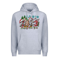 Heather Grey 2023 Happy New Year Premium Hoodie - CowhideDigitalArt