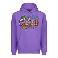 Purple 2023 Happy New Year Premium Hoodie - CowhideDigitalArt