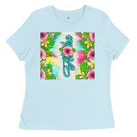 Baby Blue aloha summer Ladies Tee - TumblerDesignByShophia
