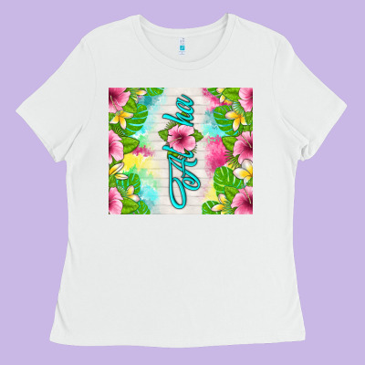 Aloha Summer Ladies Tee Designed By Tumblerdesignbyshophia