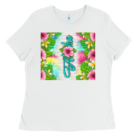 White aloha summer Ladies Tee - TumblerDesignByShophia