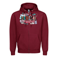Burgundy medical assistant Zipper Hoodie - BarkalooDesign