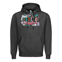 Charcoal Heather medical assistant Zipper Hoodie - BarkalooDesign
