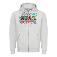 Dove Grey medical assistant Zipper Hoodie - BarkalooDesign