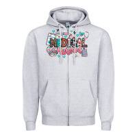 Heather Grey medical assistant Zipper Hoodie - BarkalooDesign