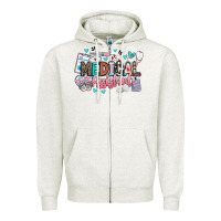 Oatmeal Heather medical assistant Zipper Hoodie - BarkalooDesign