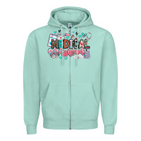 Seafoam medical assistant Zipper Hoodie - BarkalooDesign