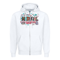 White medical assistant Zipper Hoodie - BarkalooDesign