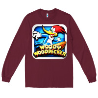 Burgundy #woody woodpecker character Long Sleeve Tee - longCreatives