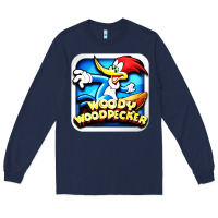 Navy #woody woodpecker character Long Sleeve Tee - longCreatives