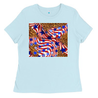 Baby Blue 4th of july patriotic usa Ladies Tee - TumblerDesignByShophia