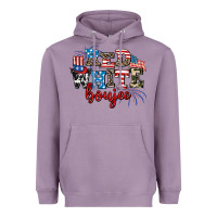 Lavender Red whıte boujee Heavyweight Hoodie - AdoDesignShop