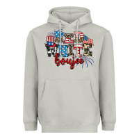 Moon Dust Red whıte boujee Heavyweight Hoodie - AdoDesignShop