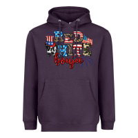 Plum Red whıte boujee Heavyweight Hoodie - AdoDesignShop
