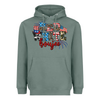Sage Red whıte boujee Heavyweight Hoodie - AdoDesignShop