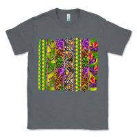 Charcoal Heather Mardi Gras brushstroke Classic Tee - HowdyJamesFarm