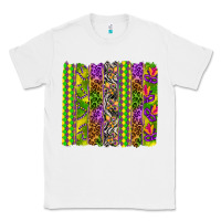 White Mardi Gras brushstroke Classic Tee - HowdyJamesFarm