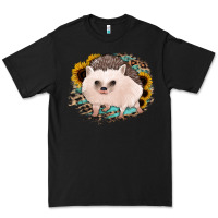 Black hedgehog with sunflowers and leopard Premium Tee - Jasminsmagicworld