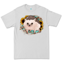 Dove Grey hedgehog with sunflowers and leopard Premium Tee - Jasminsmagicworld