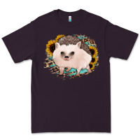 Plum hedgehog with sunflowers and leopard Premium Tee - Jasminsmagicworld