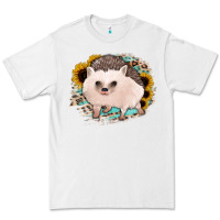 White hedgehog with sunflowers and leopard Premium Tee - Jasminsmagicworld
