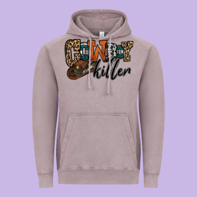Cowboy Killer Vintage Hoodie Designed By Oliviacreatesart