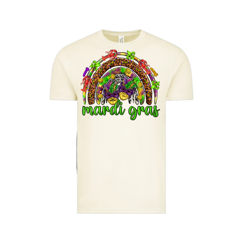 Mardi Gras Rainbow And Masks Vintage Tee by HowdyJamesFarm | Teevron