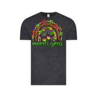 Vintage Black Mardi Gras rainbow and masks Vintage Tee - HowdyJamesFarm