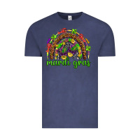 Vintage Denim Mardi Gras rainbow and masks Vintage Tee - HowdyJamesFarm