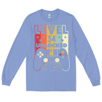 Colony Blue level 34 unlocked shirt video gamer 34th birthday gifts tee t shirt Long Sleeve Tee - longCreatives