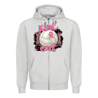 Dove Grey Pink Out Volleyball Zipper Hoodie - BarkalooDesign