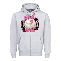 Heather Grey Pink Out Volleyball Zipper Hoodie - BarkalooDesign