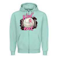 Seafoam Pink Out Volleyball Zipper Hoodie - BarkalooDesign