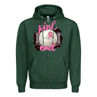 Sports Green Pink Out Volleyball Zipper Hoodie - BarkalooDesign