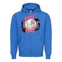 True Royal Pink Out Volleyball Zipper Hoodie - BarkalooDesign