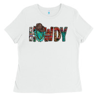 White Western Howdy Gemstone Cowboy Hat Ladies Tee - HowdyJamesFarm