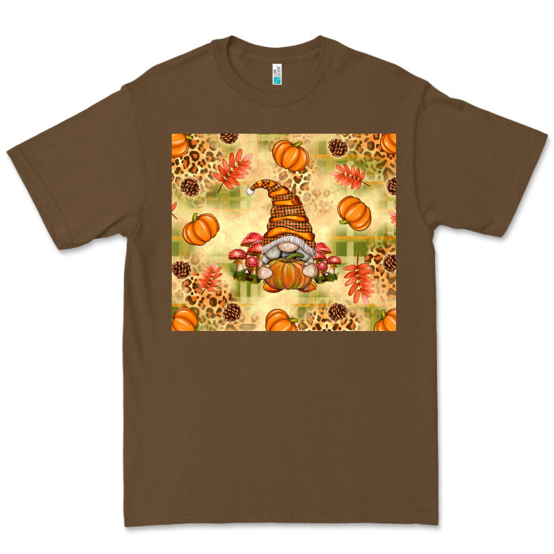 Fall Pumpkins And Gnome With Leopard Premium Tee by texasbilliewilder | Teevron