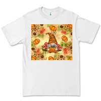 White Fall Pumpkins and Gnome with Leopard Premium Tee - texasbilliewilder