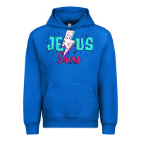 Cobalt jesus saves Urban Hoodie - JahusDesignShop