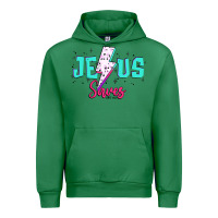 Emerald jesus saves Urban Hoodie - JahusDesignShop