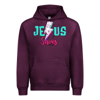 Mauve Wine jesus saves Urban Hoodie - JahusDesignShop