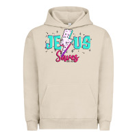 Pigment French Oak jesus saves Urban Hoodie - JahusDesignShop
