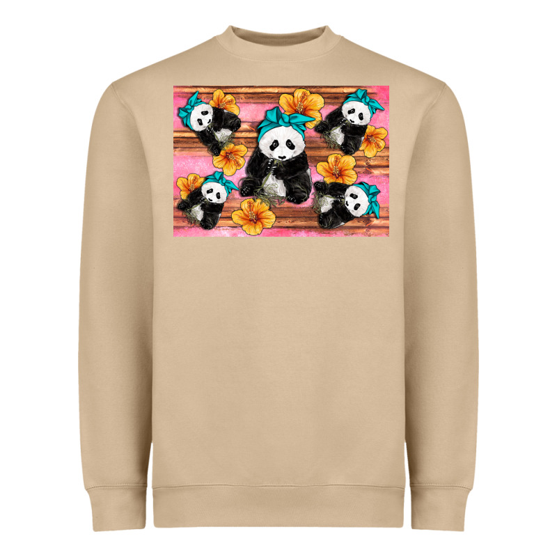 Baby Panda Flowers Heavyweight Sweatshirt by Artiststas | Teevron