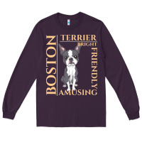 Boston Terrier T  Shirt Boston Terrier Dog Traits Gift T  Shirt Long Sleeve Tee | Teevron