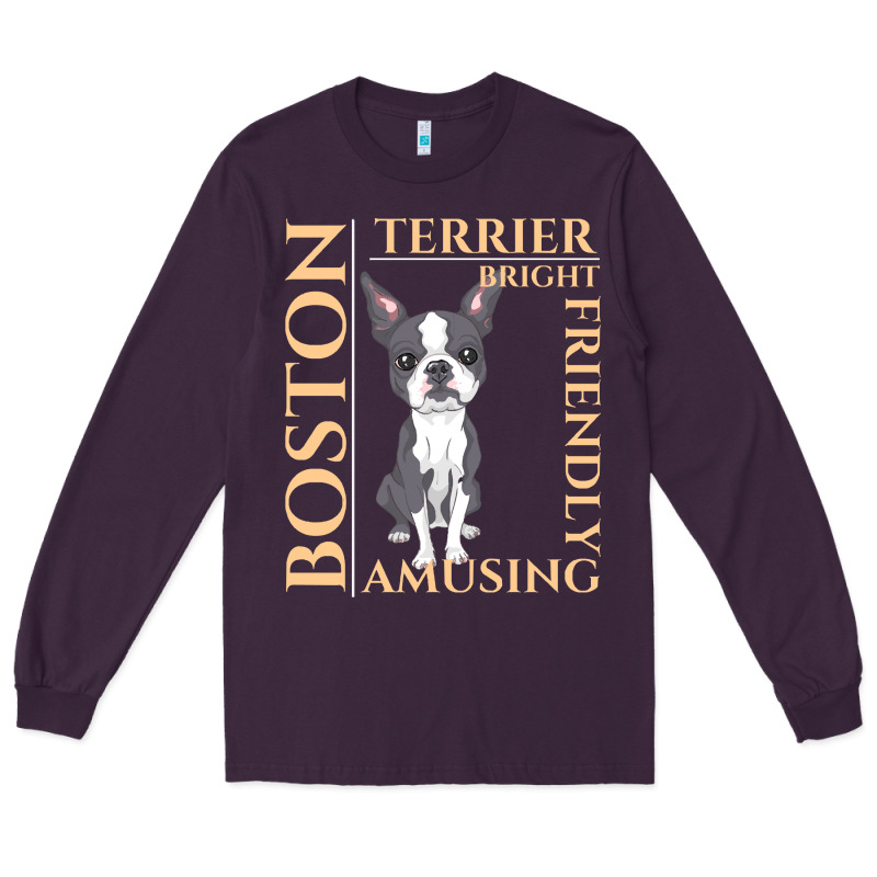 Boston Terrier T  Shirt Boston Terrier Dog Traits Gift T  Shirt Long Sleeve Tee by longCreatives | Teevron
