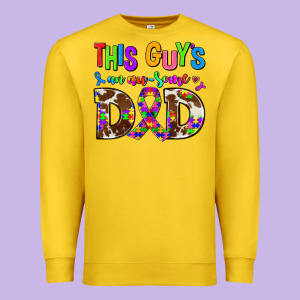 This Guys An Ausome Dad Premium Sweatshirt Designed By Adodesignshop